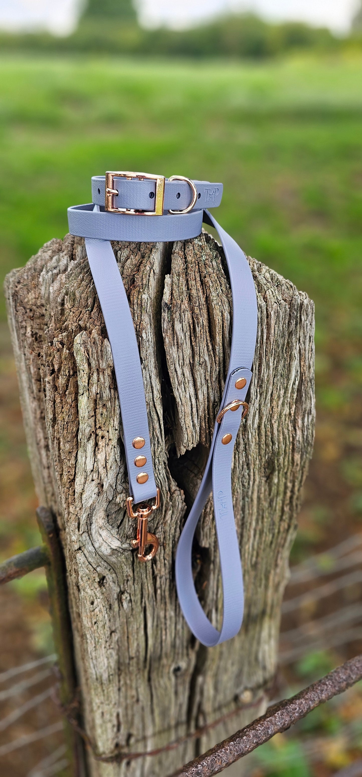 GREY - Waterproof BioThane© Dog Collar/Lead/Bundle