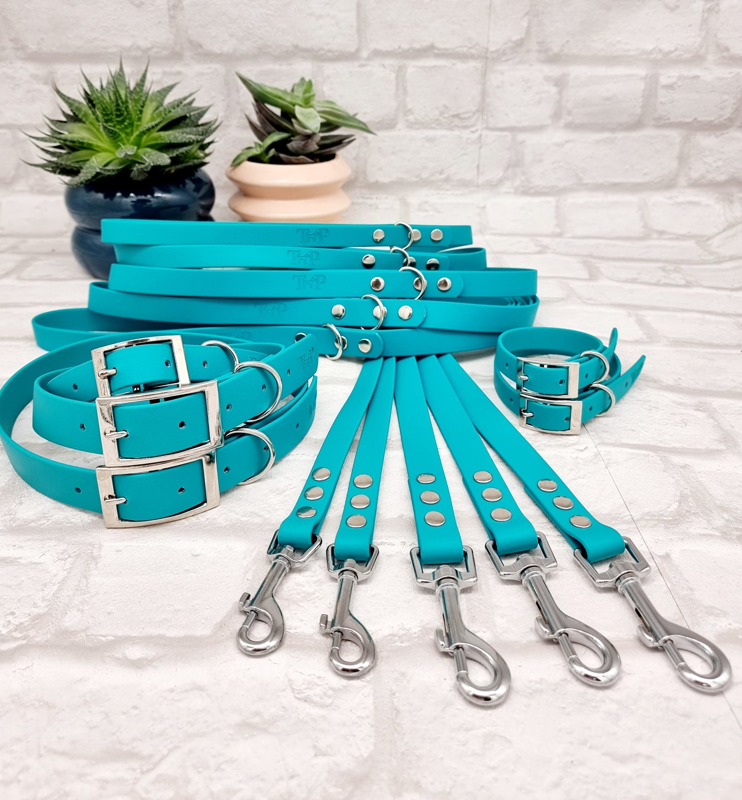 TEAL - Waterproof BioThane© Dog Collar/Lead/Bundle