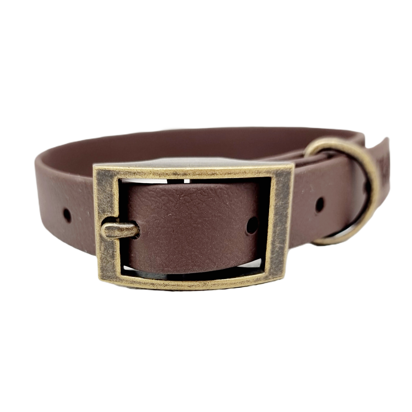 JfP - DARK BROWN - Waterproof BioThane© Dog Collar and Lead