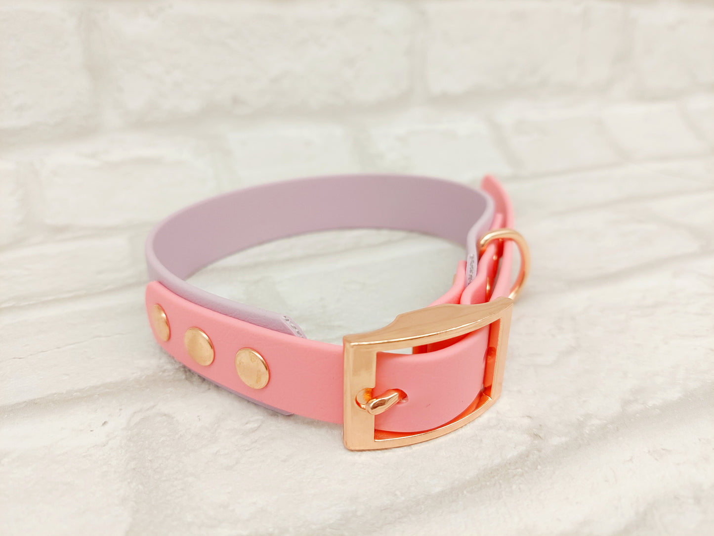 LILAC / BABY PINK - Waterproof BioThane© 2-coloured Dog Collar/Lead/Bundle