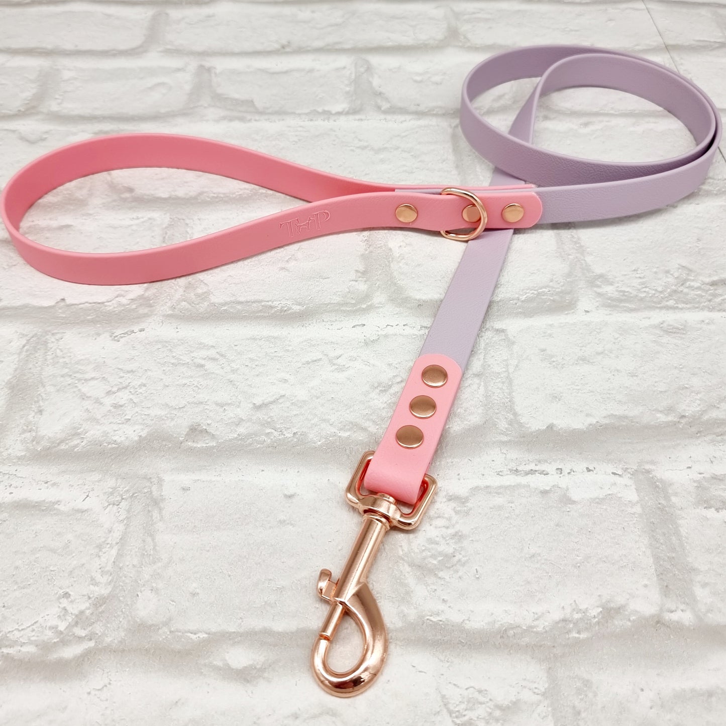 LILAC / BABY PINK - Waterproof BioThane© 2-coloured Dog Collar/Lead/Bundle