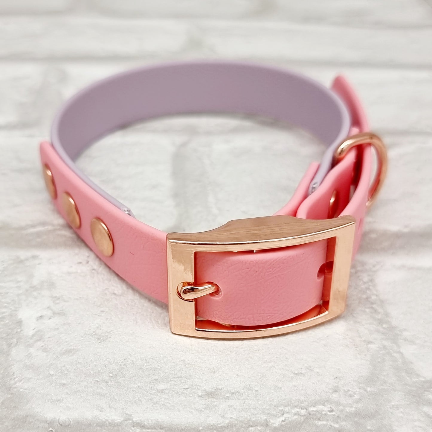 LILAC / BABY PINK - Waterproof BioThane© 2-coloured Dog Collar/Lead/Bundle