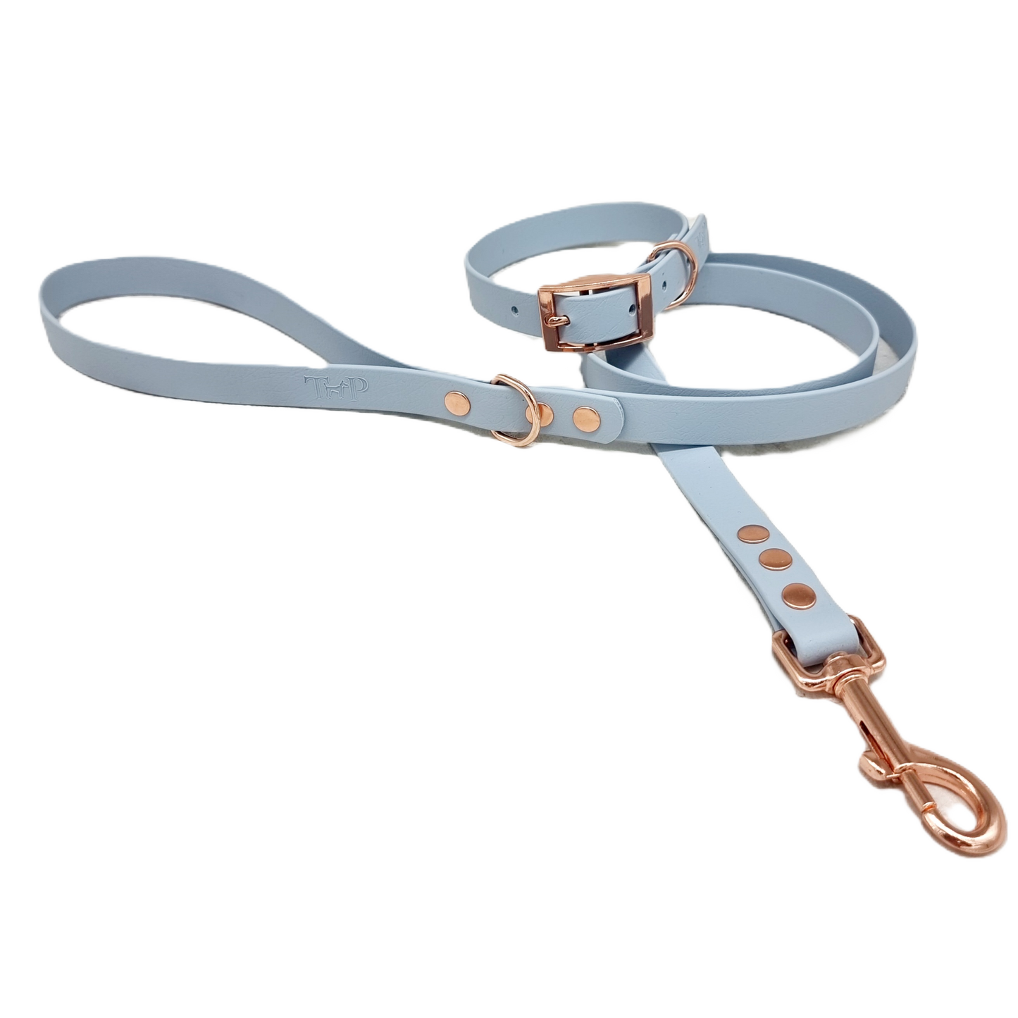 JFP PAF - PASTEL BLUE Waterproof BioThane© Dog Collar and Lead