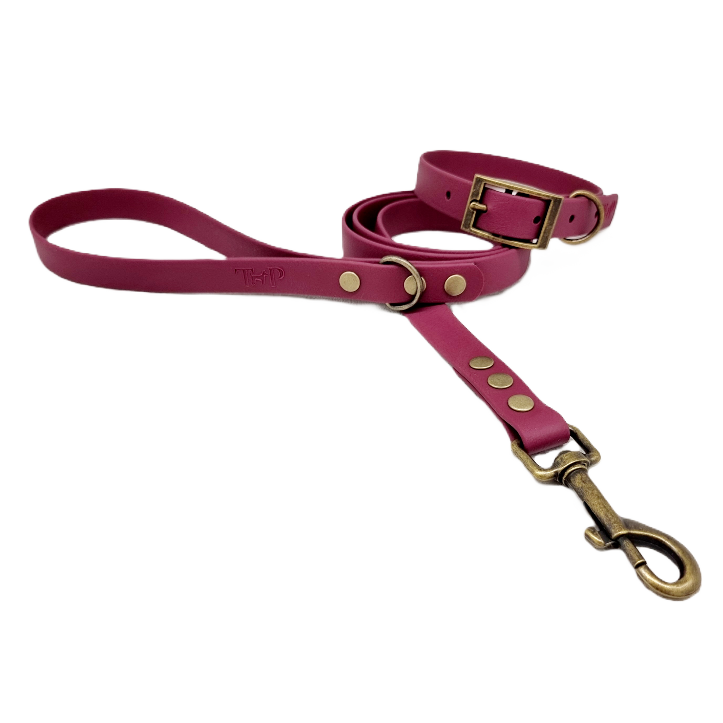 BURGUNDY - Waterproof BioThane© Dog Collar & Lead