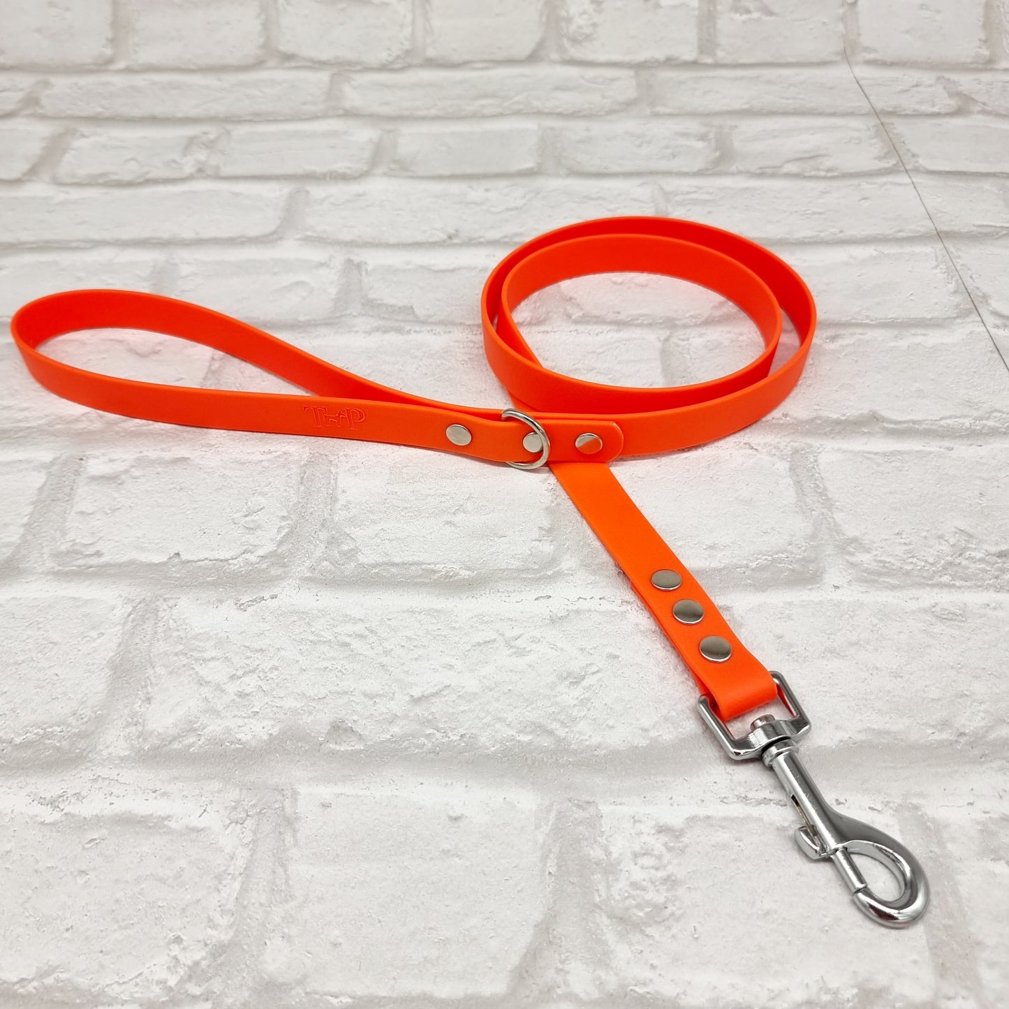 NEON ORANGE - Waterproof BioThane© Dog Collar/Lead/Bundle
