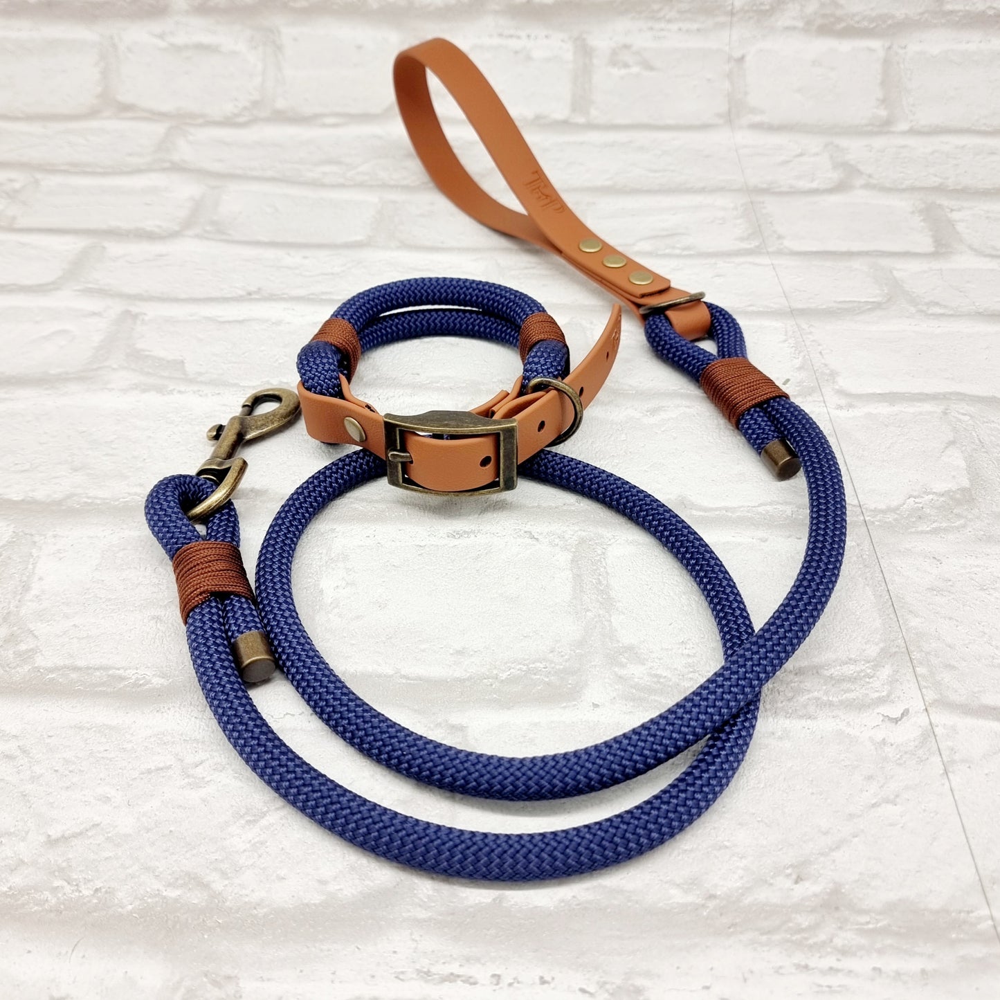 NAVY & TAN - Classic Rope BioThane® Dog Lead
