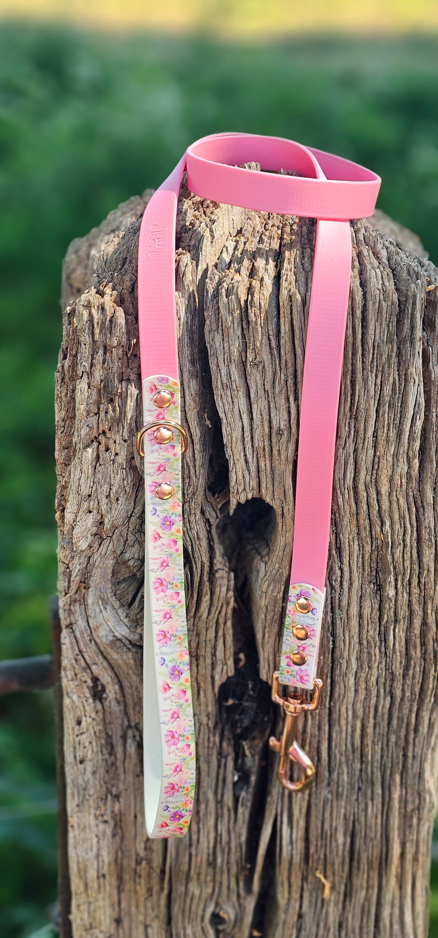 Pink Blossom – Waterproof BioThane® Dog Lead