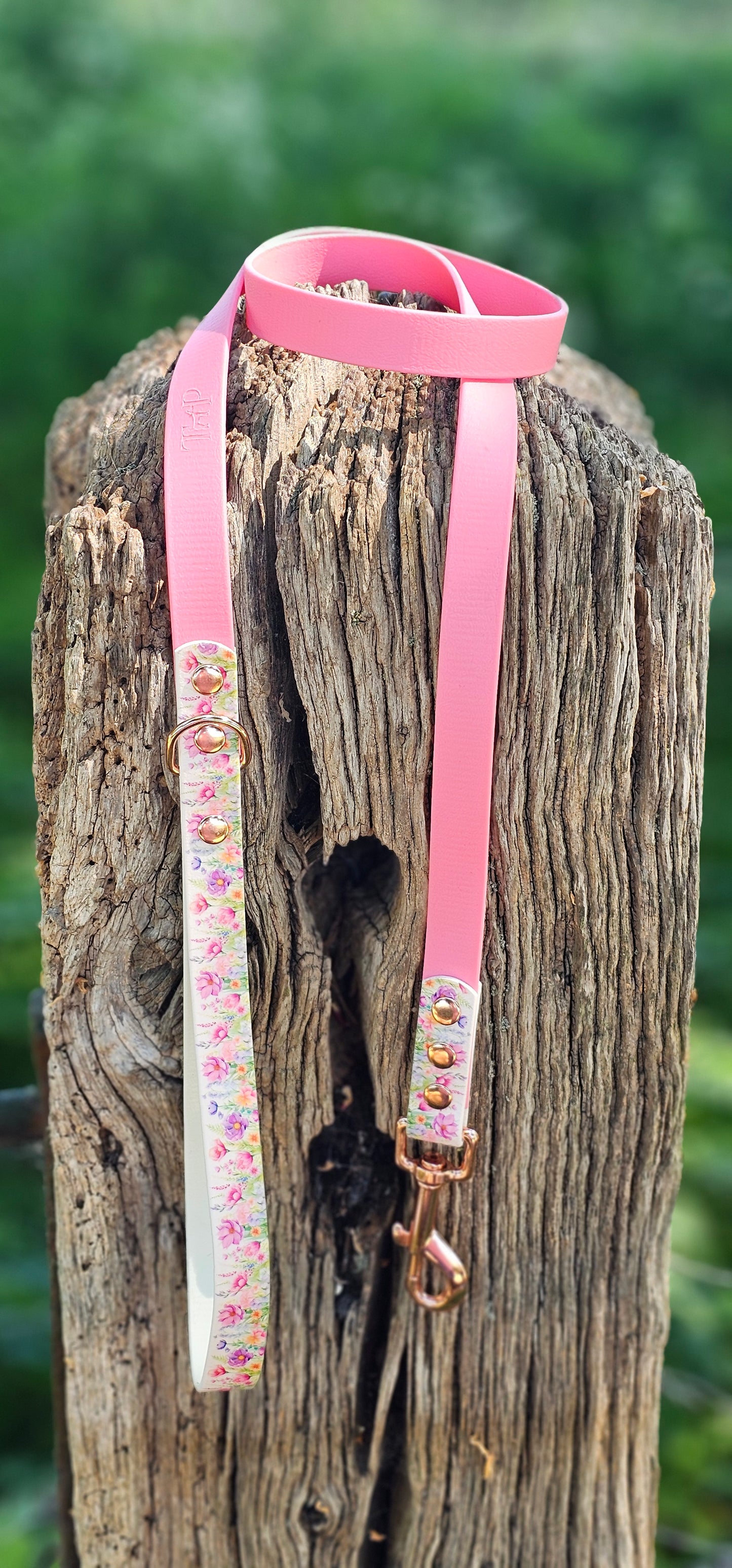 Pink Blossom – Waterproof BioThane® Dog Lead