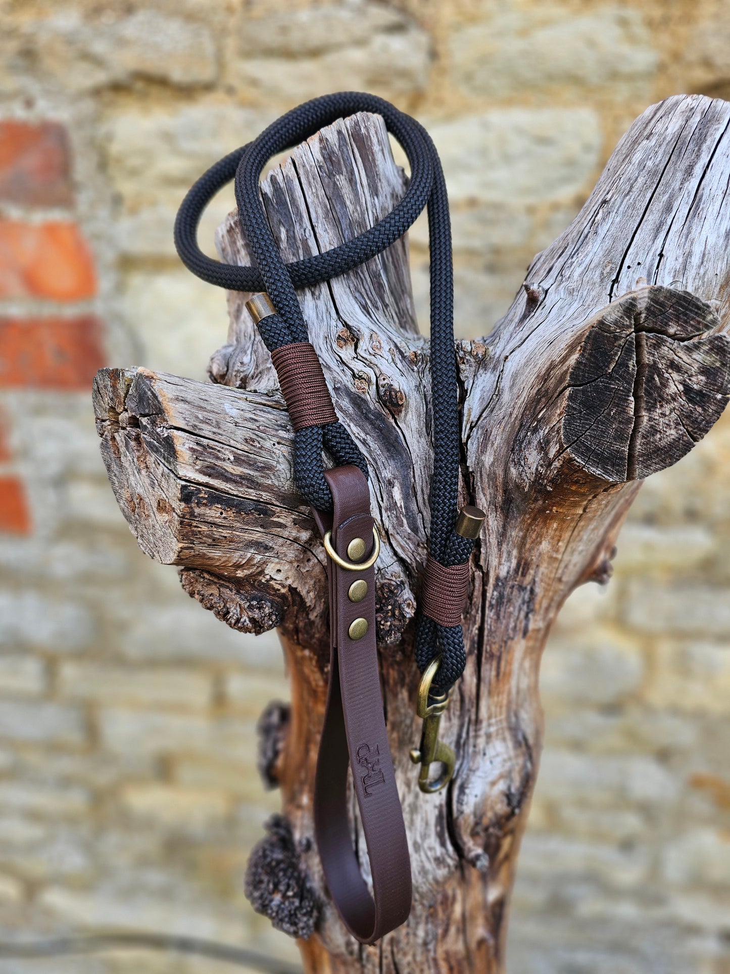 BLACK & DARK BROWN - Classic Rope BioThane® Dog Lead