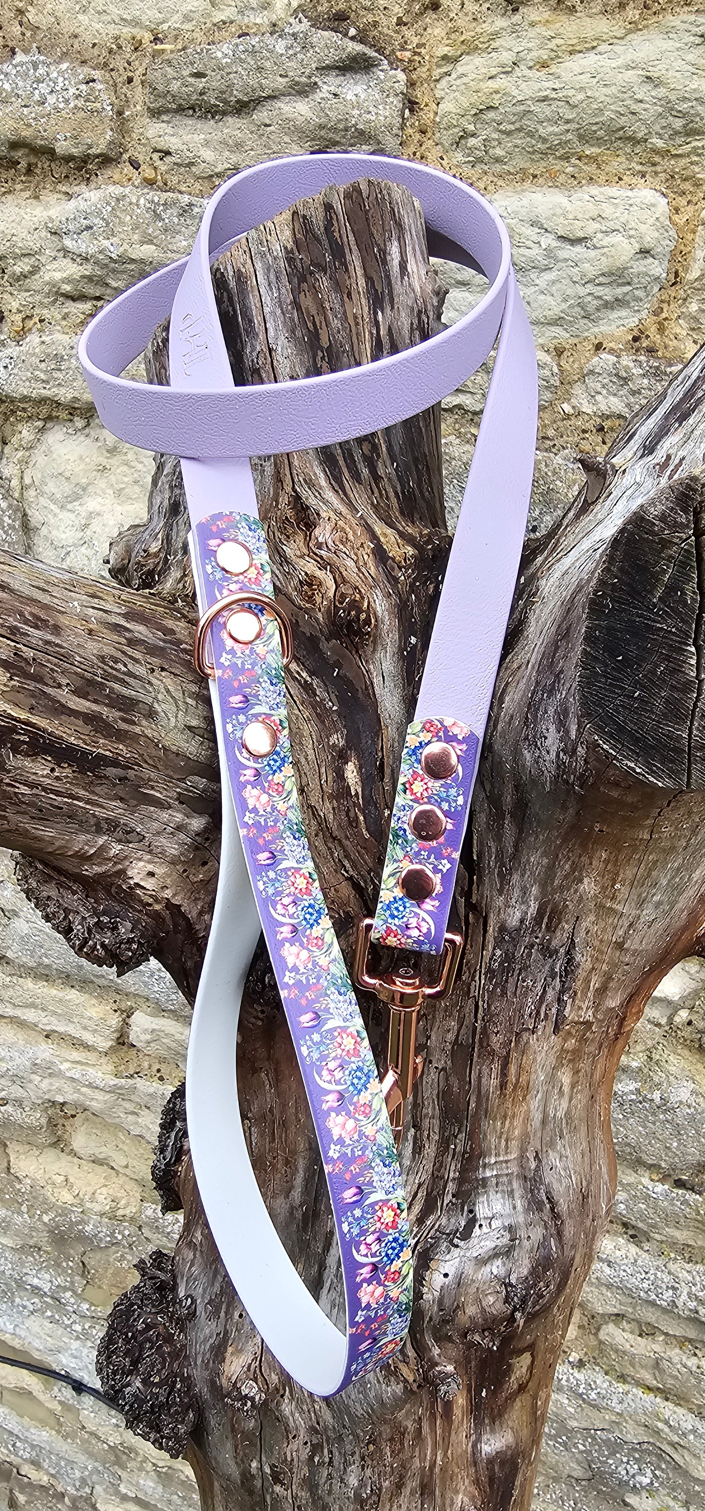 Twilight Blooms – Waterproof BioThane® Dog Lead