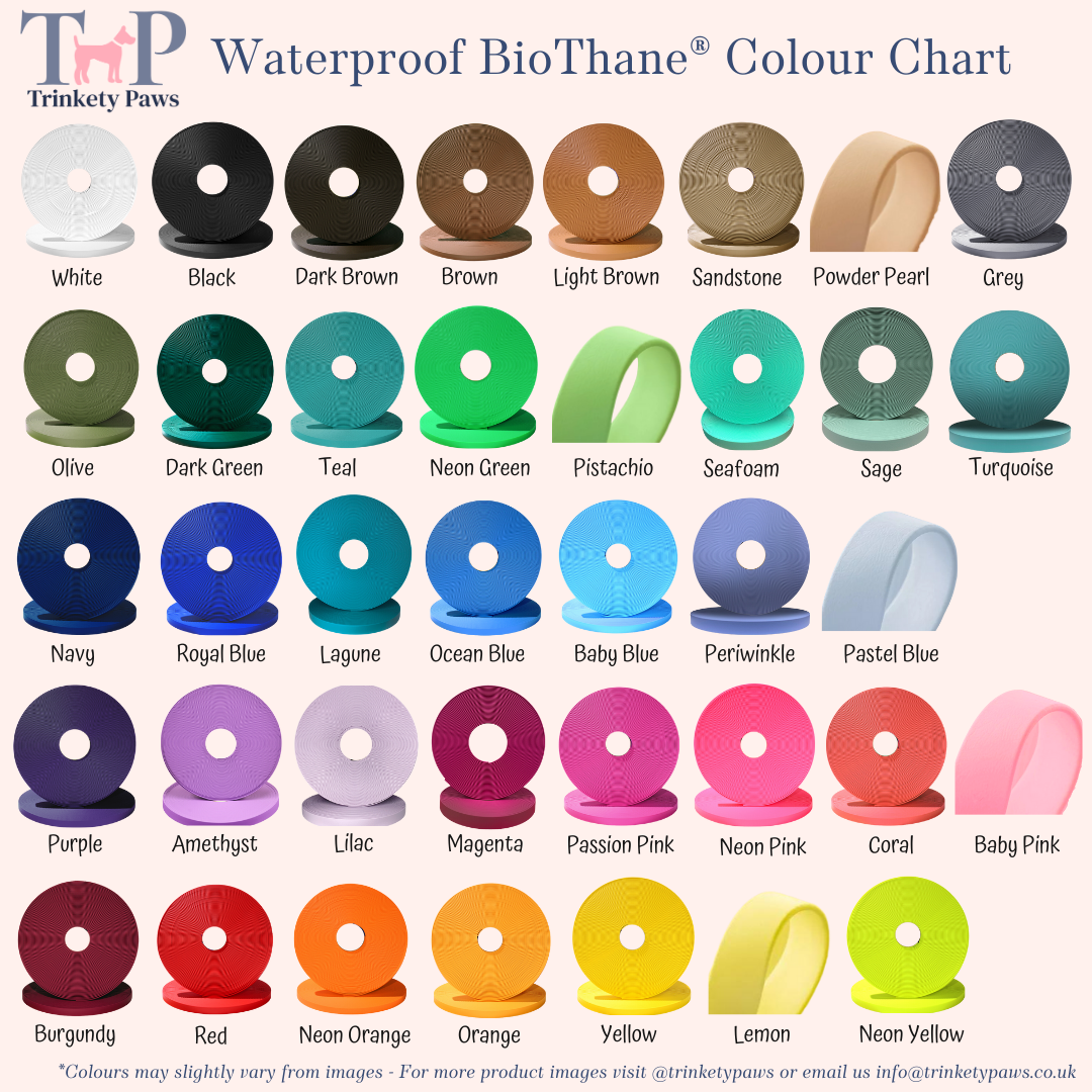 Design Your Own - BioThane© waterproof two-coloured Dog Collar