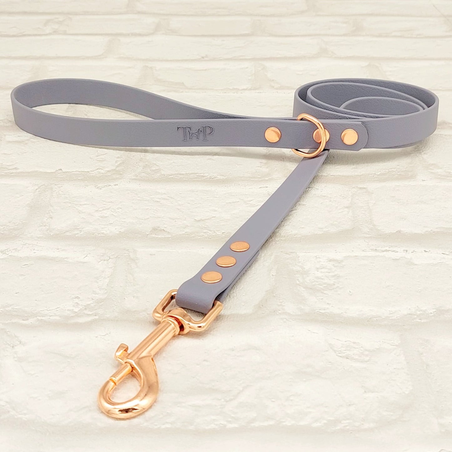 GREY - Waterproof BioThane© Dog Collar/Lead/Bundle