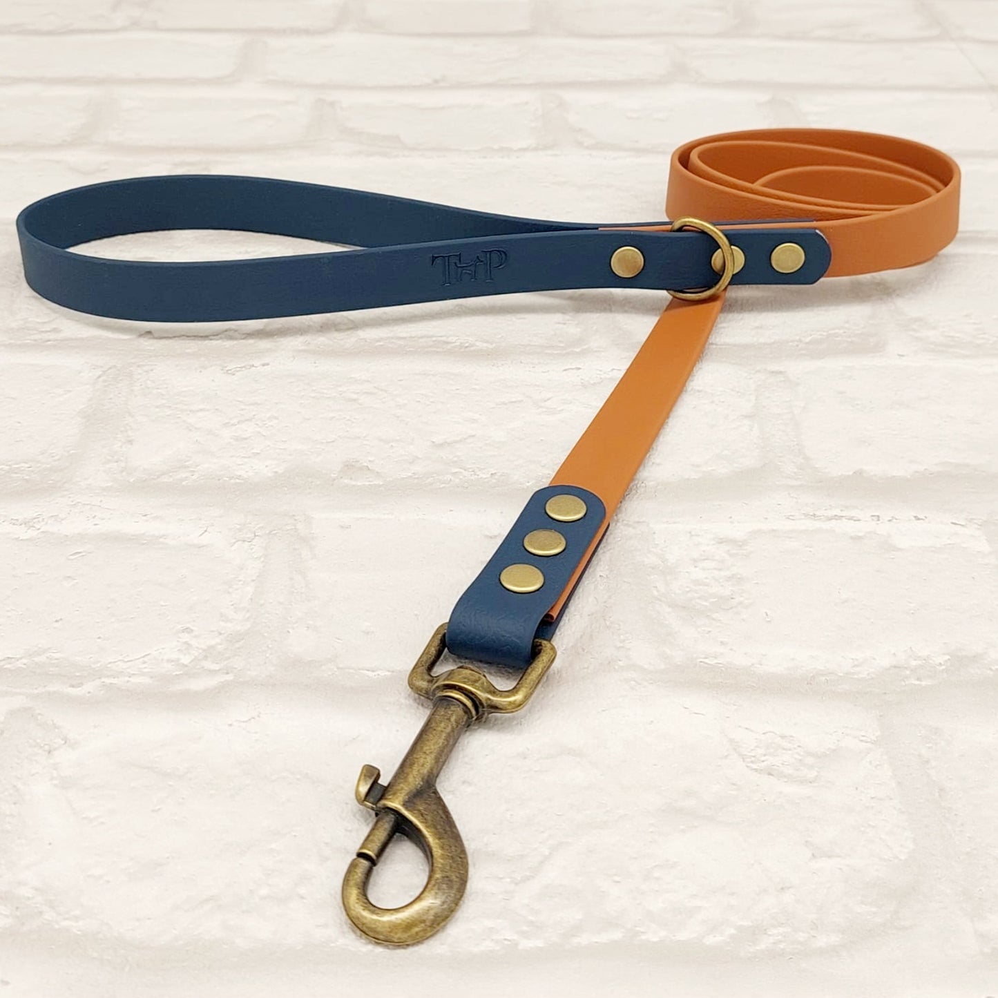 LIGHT BROWN / KEROSENE - Waterproof BioThane© 2-coloured Dog Collar/Lead/Bundle