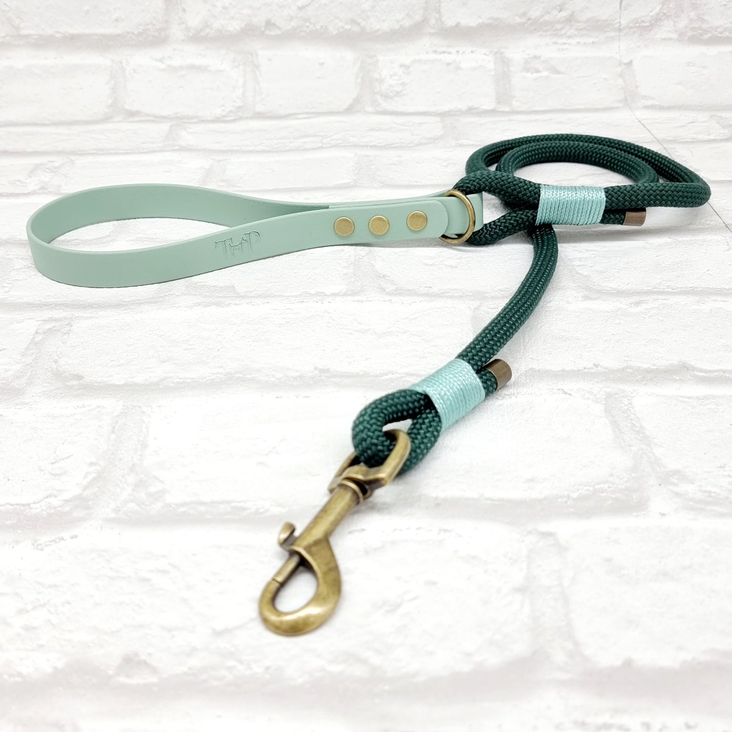 DARK GREEN & SAGE - Classic Rope BioThane® Dog Lead