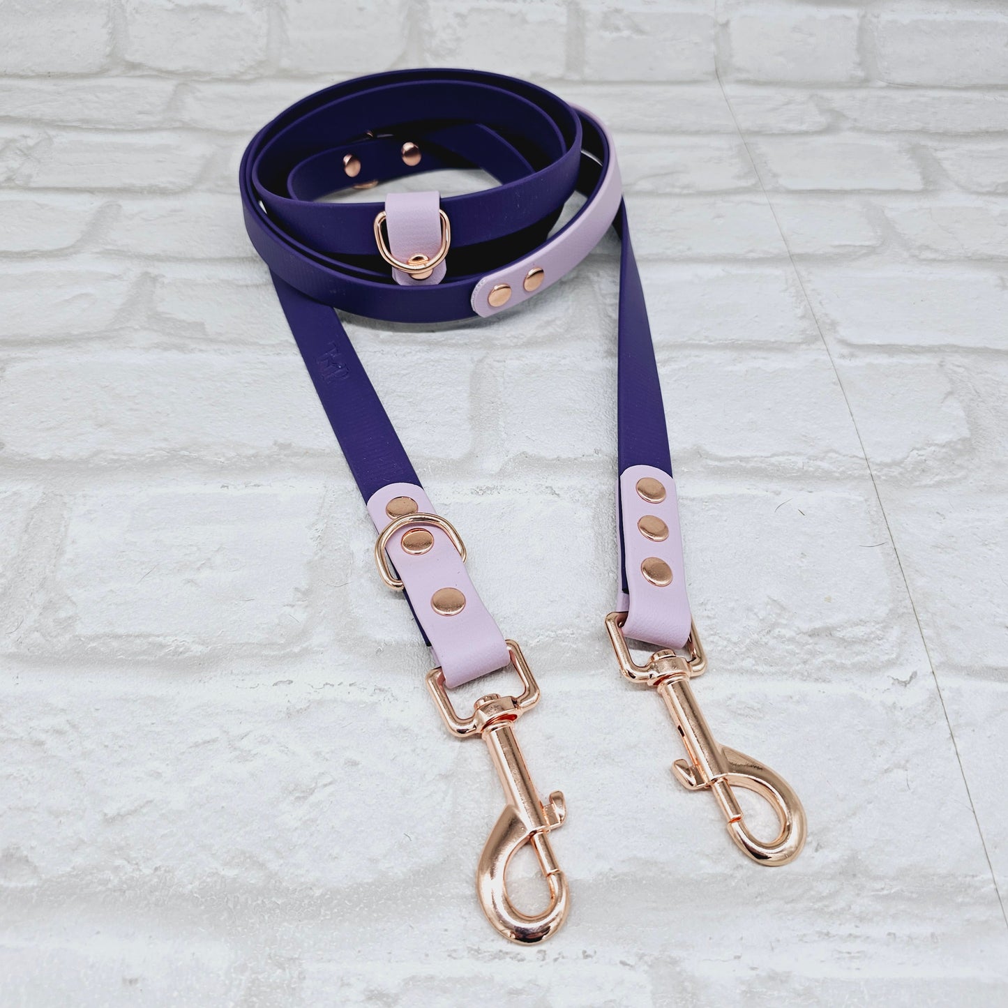 Purple & Lilac - Waterproof Biothane® Handsfree Dog Training Lead / Multiway Dog Lead