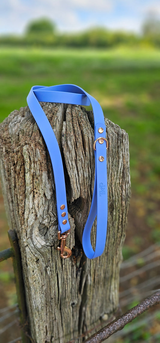Periwinkle Waterproof BioThane© Dog Lead
