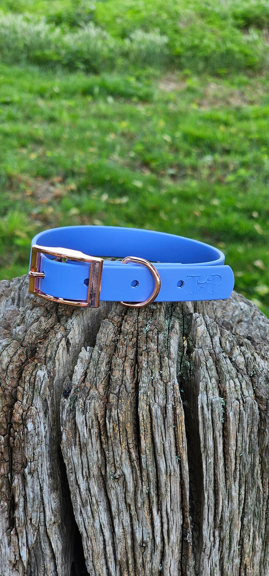 Periwinkle Waterproof BioThane© Dog Collar