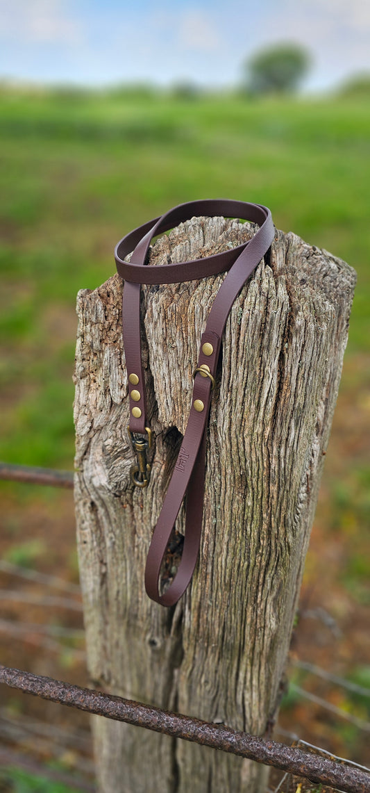 Dark Brown Waterproof BioThane© Dog Lead