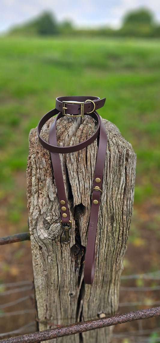 DARK BROWN - Waterproof BioThane© Dog Collar & Lead