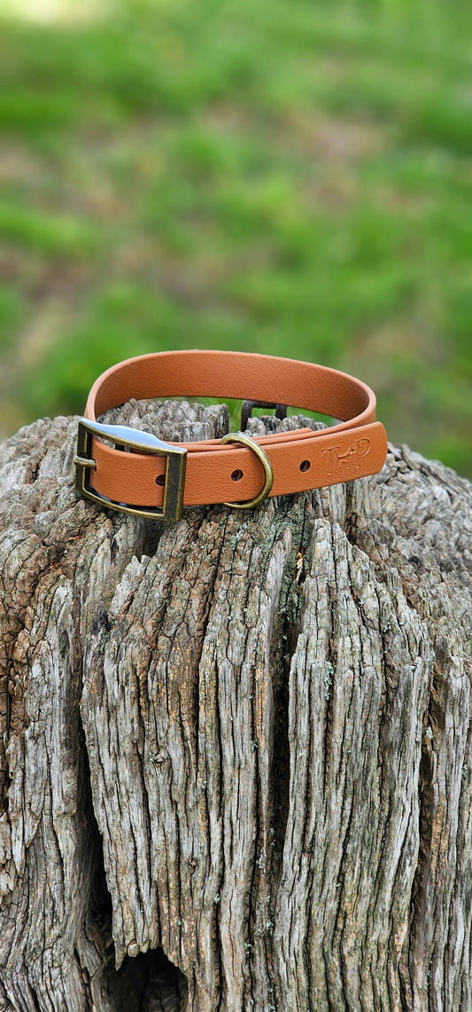 Tan - Waterproof BioThane© Dog Collar
