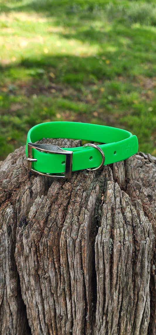 Neon Green Waterproof BioThane© Dog Collar