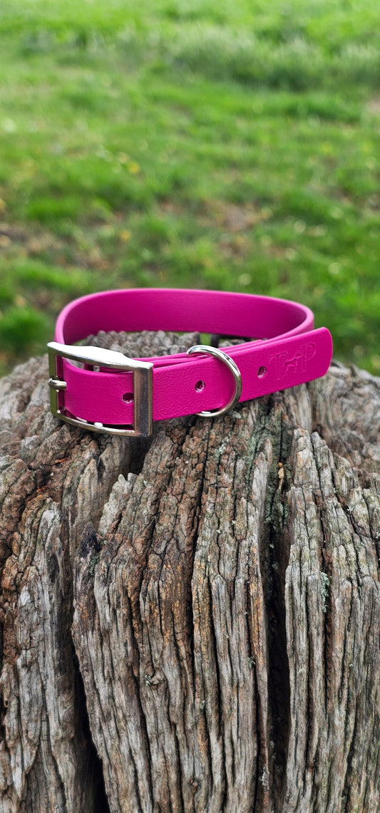 Magenta Waterproof BioThane© Dog Collar