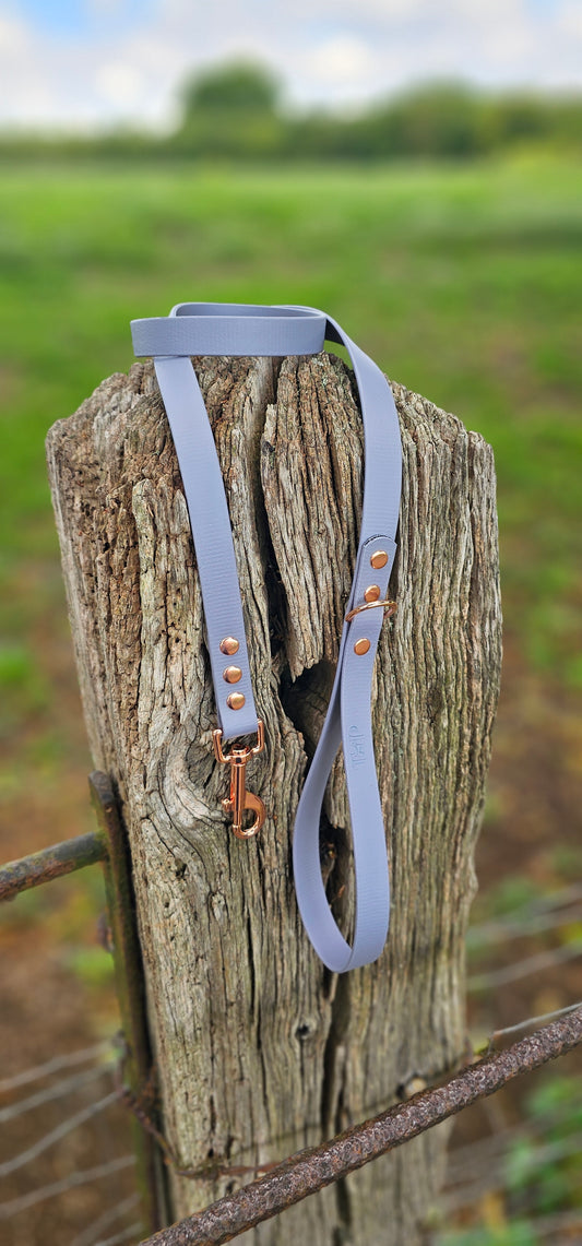 Grey Waterproof BioThane© Dog Lead