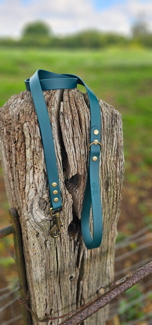 Dark Green Waterproof BioThane© Dog Lead