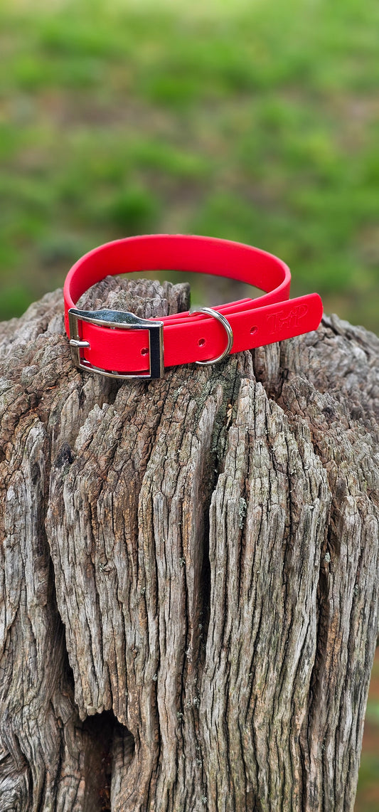 Red Waterproof BioThane© Dog Collar