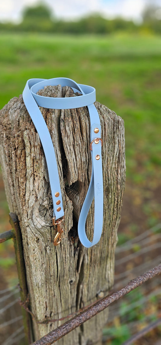 Baby Blue Waterproof BioThane© Dog Lead