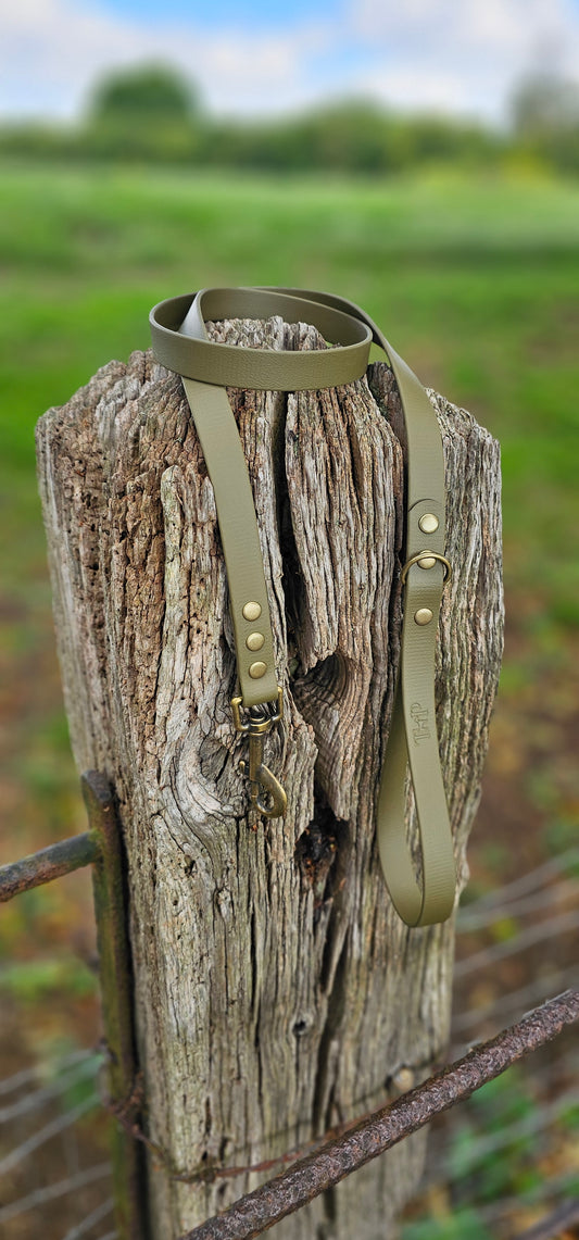 Olive Waterproof BioThane© Dog Lead