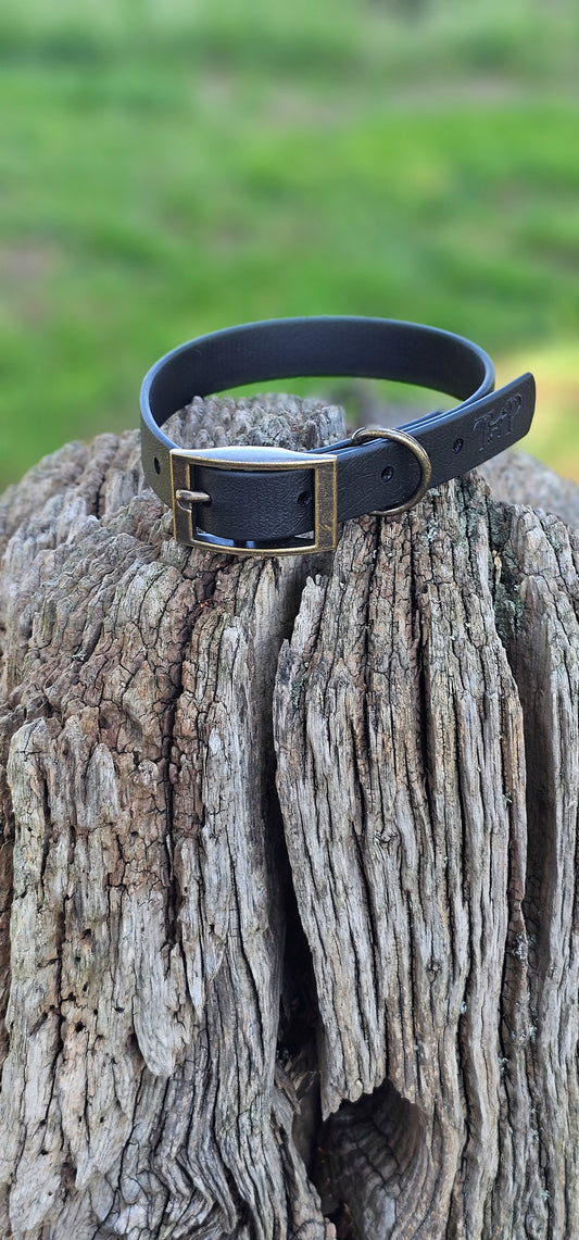 Black Waterproof BioThane© Dog Collar