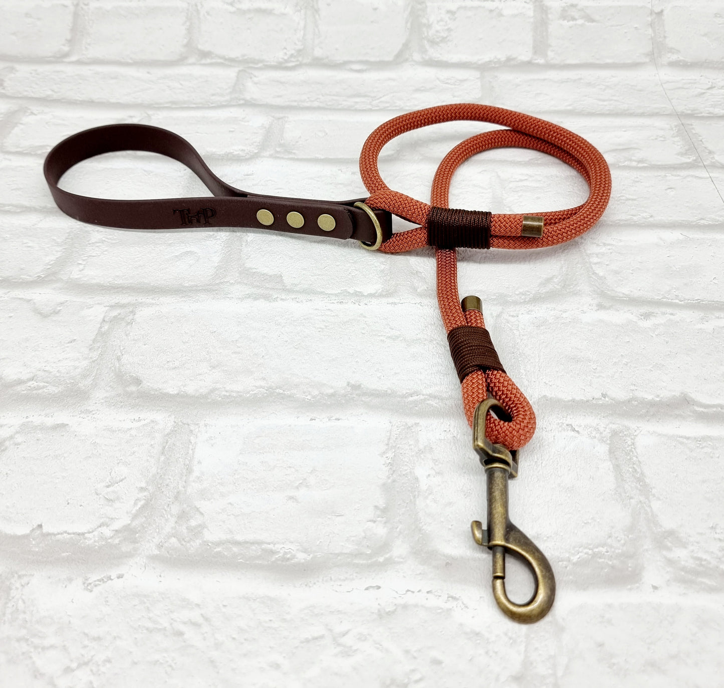 RUST & DARK BROWN - Classic Rope BioThane® Dog Lead