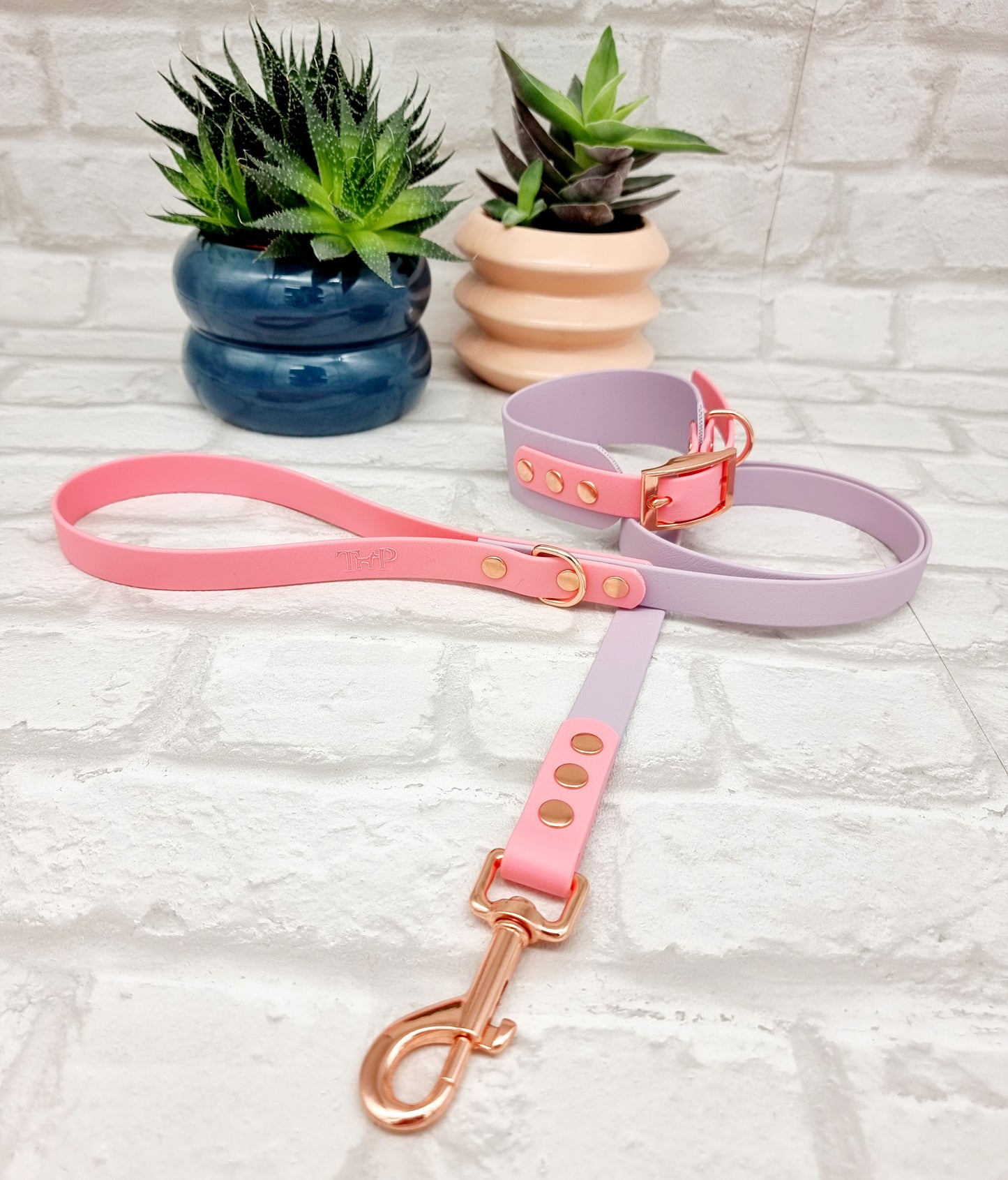 Lilac & Baby Pink - Waterproof Biothane® two-coloured Dog Lead