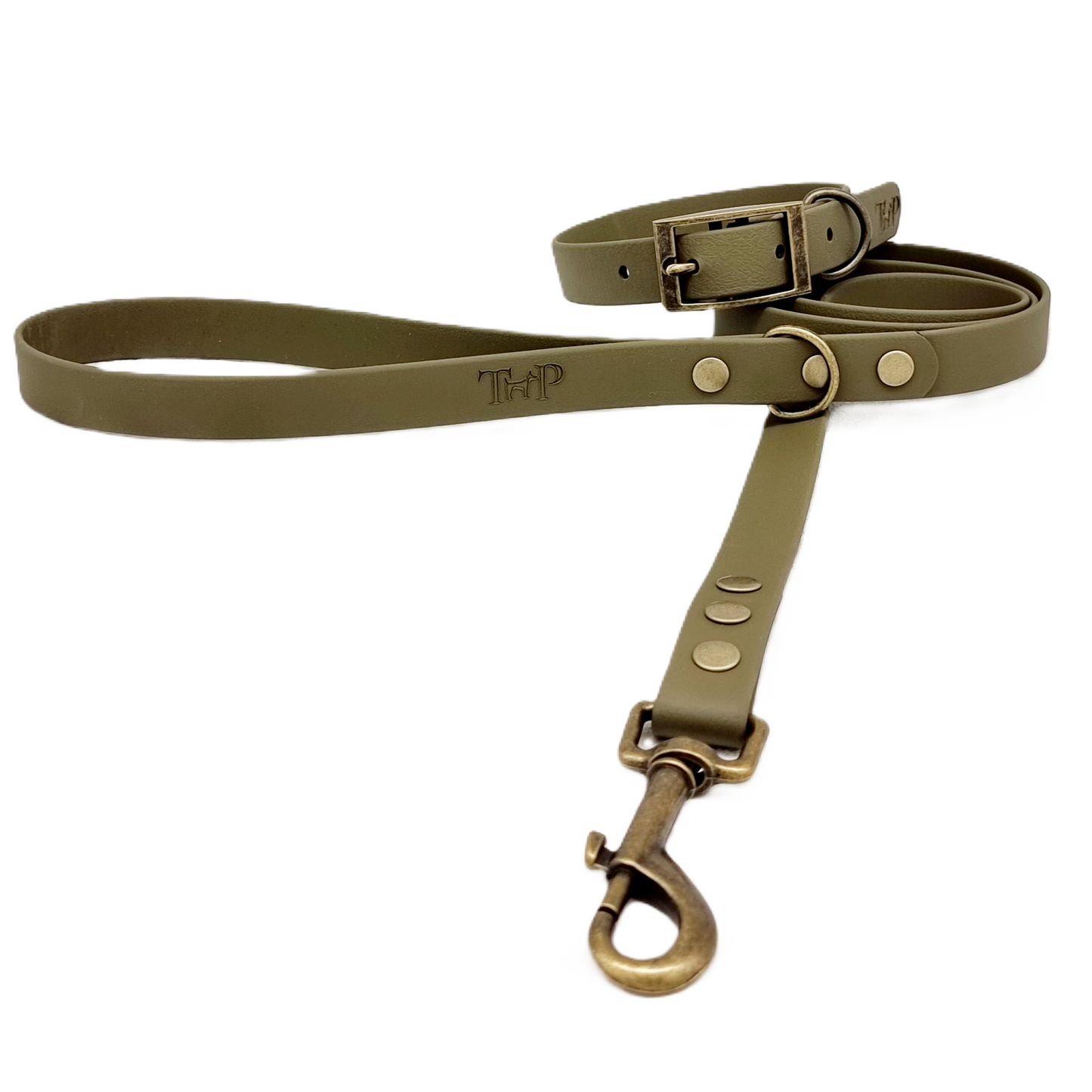 Olive Waterproof BioThane© Dog Collar