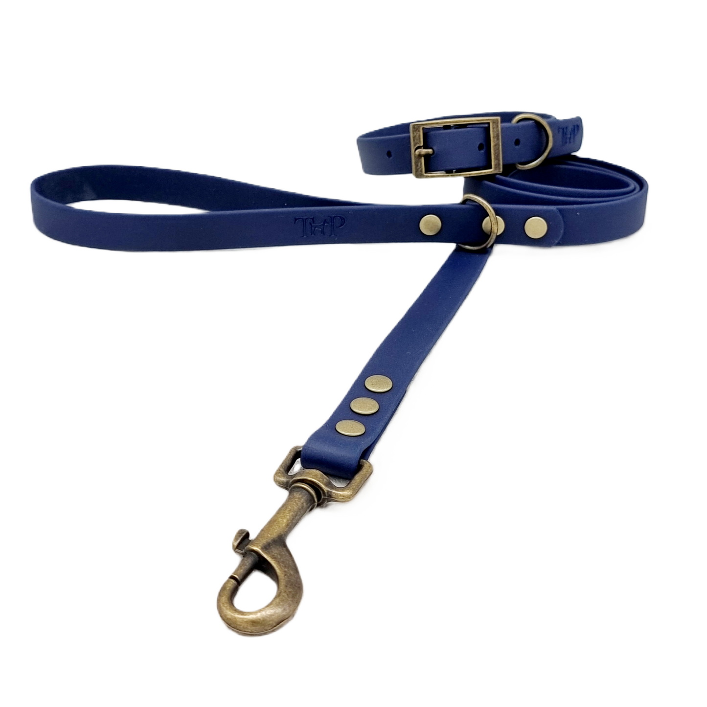 Navy Waterproof BioThane© Dog Collar