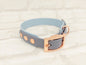 JfP - PASTEL BLUE / GREY - Waterproof BioThane© 2-coloured Dog Collar and Lead