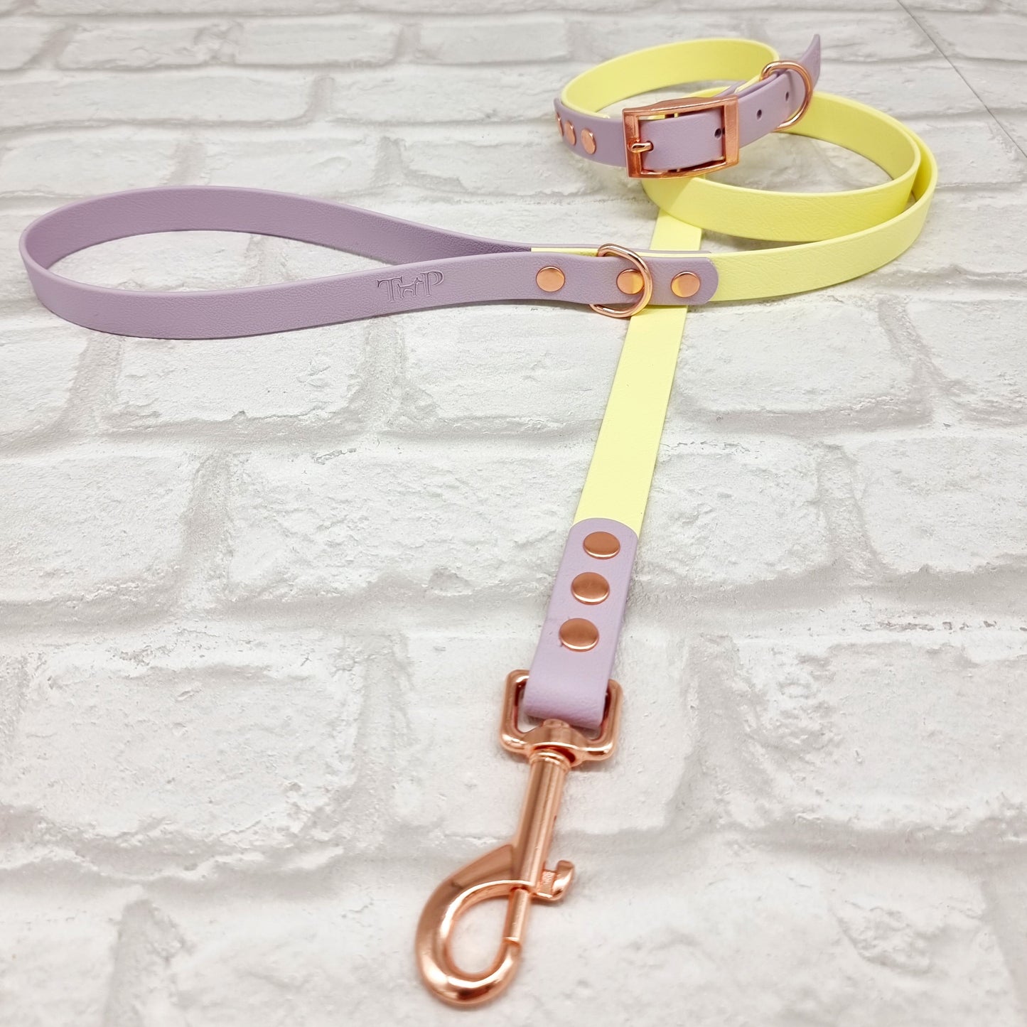 Lemon & Lilac - Waterproof BioThane© two-coloured Dog Collar