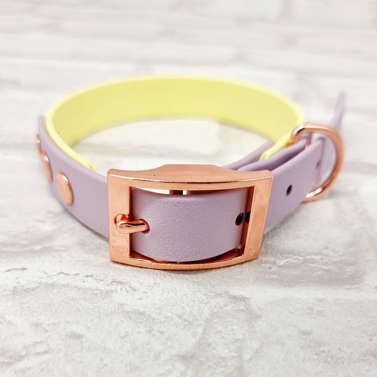 Lemon & Lilac - Waterproof BioThane© two-coloured Dog Collar