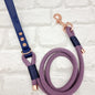 MAUVE & NAVY - Premium Rope & BioThane® Dog Collar/Lead/Bundles
