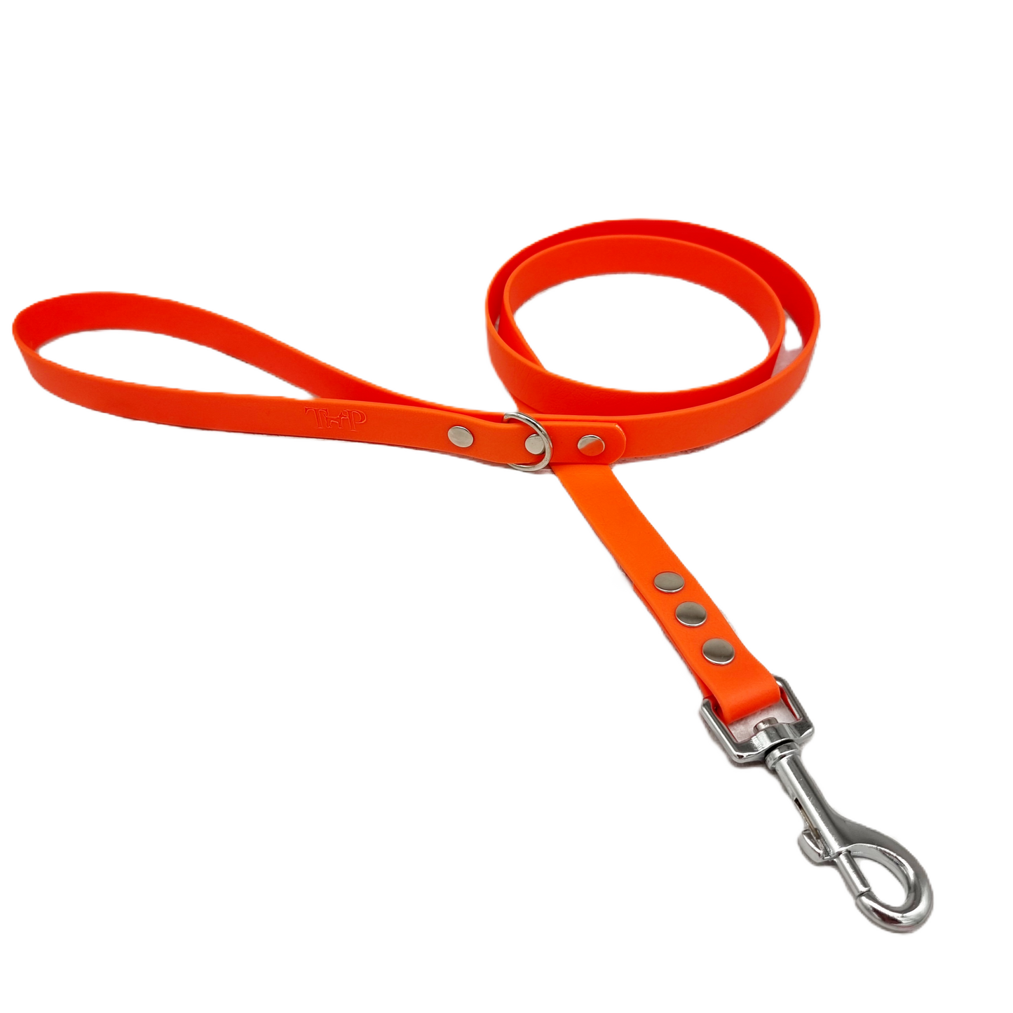 Neon Orange Waterproof BioThane© Dog Lead