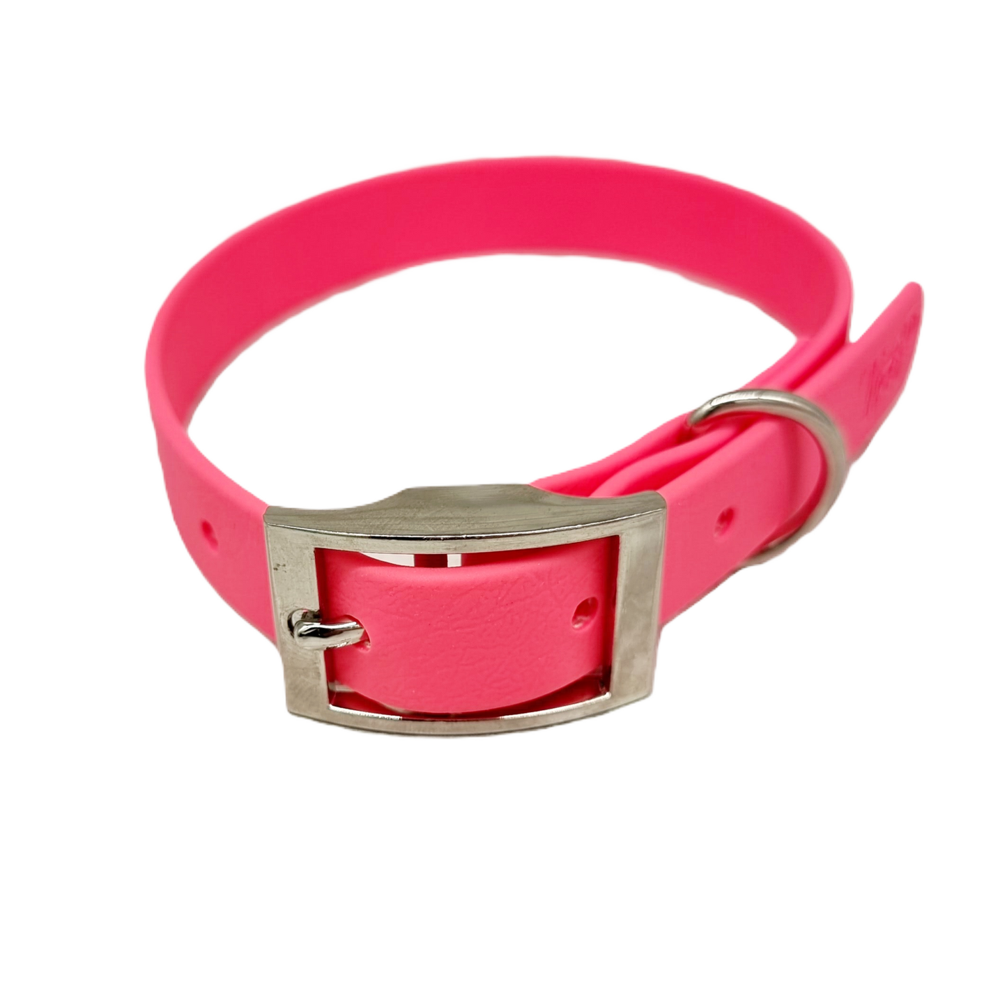 Neon Pink Waterproof BioThane© Dog Collar