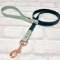 JfP PAF - DK GREEN / SAGE - Waterproof BioThane© 2-coloured Dog Collar & Lead