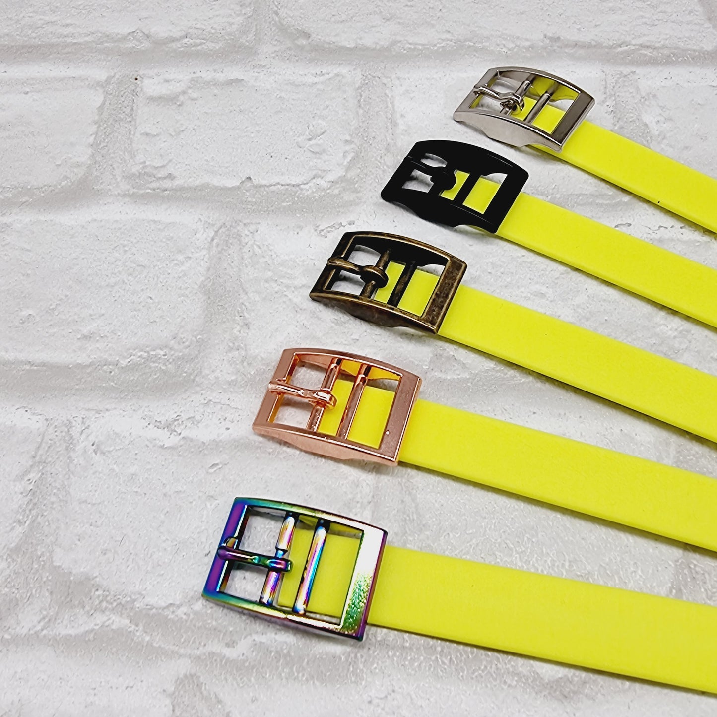 Neon Yellow Waterproof BioThane© Dog Collar