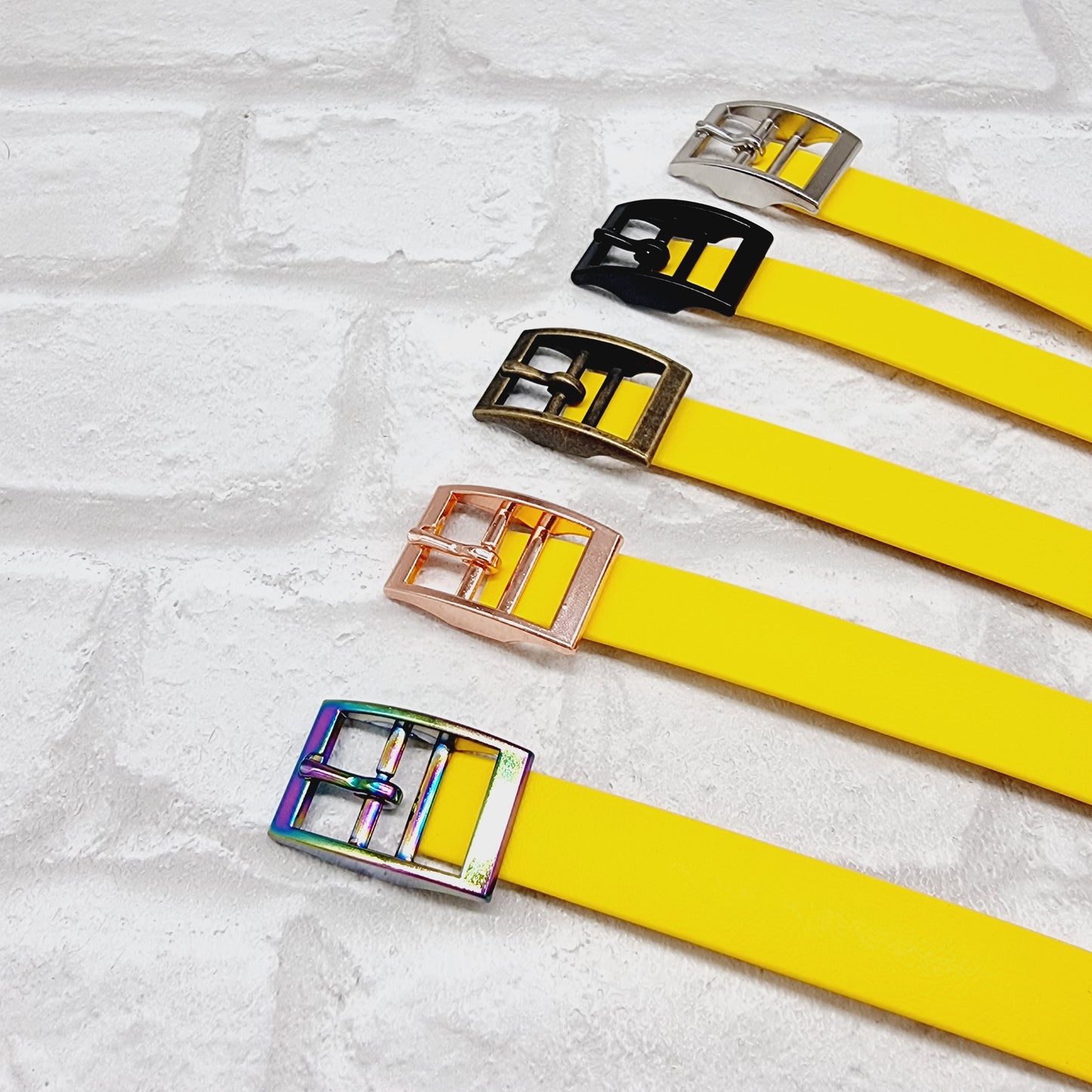 Yellow Waterproof BioThane© Dog Collar