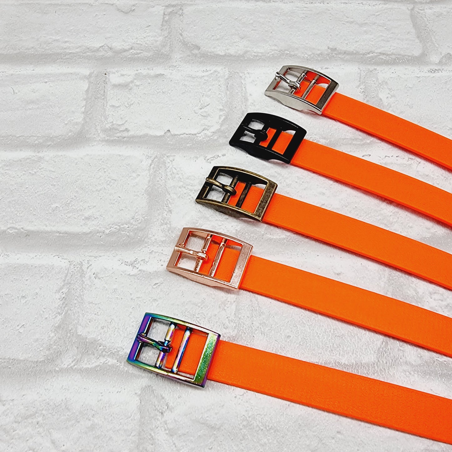 Neon Orange Waterproof BioThane© Dog Collar