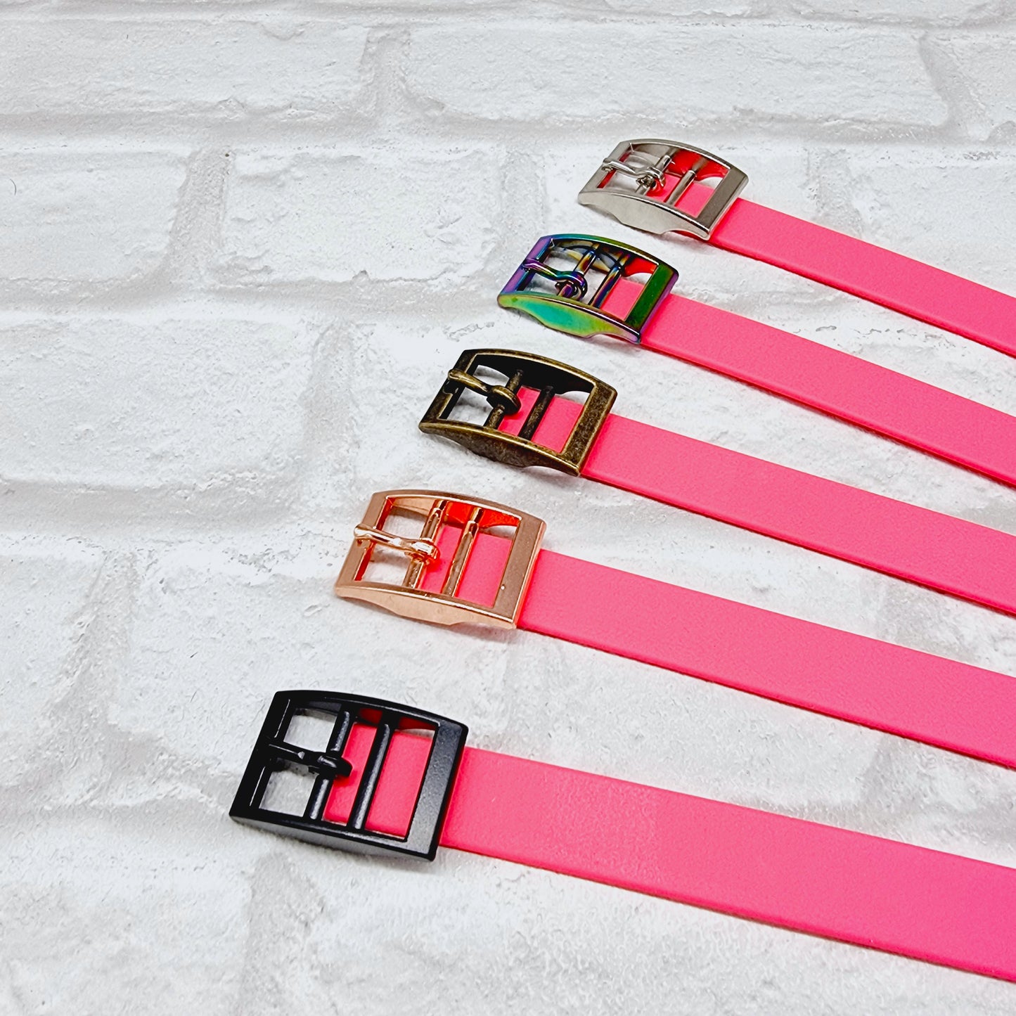 Neon Pink Waterproof BioThane© Dog Collar