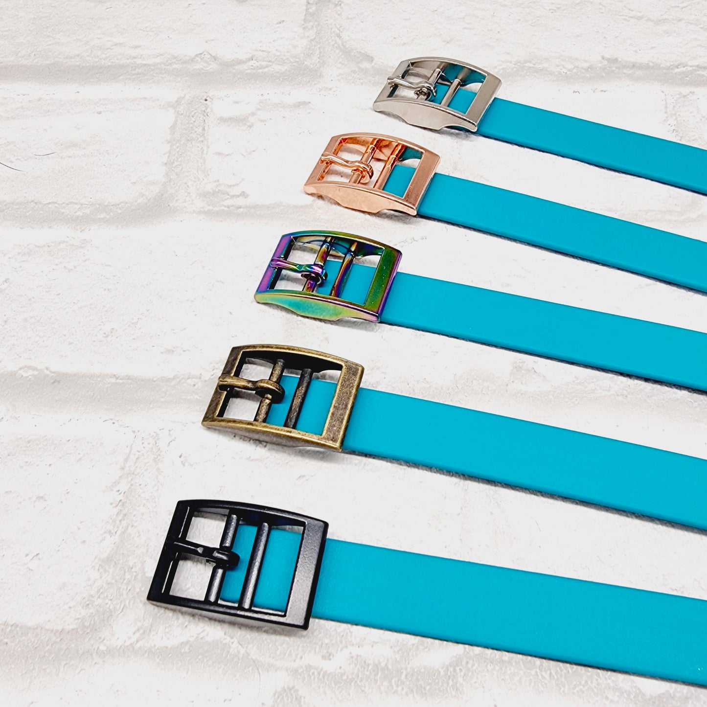 Teal Waterproof BioThane© Dog Collar