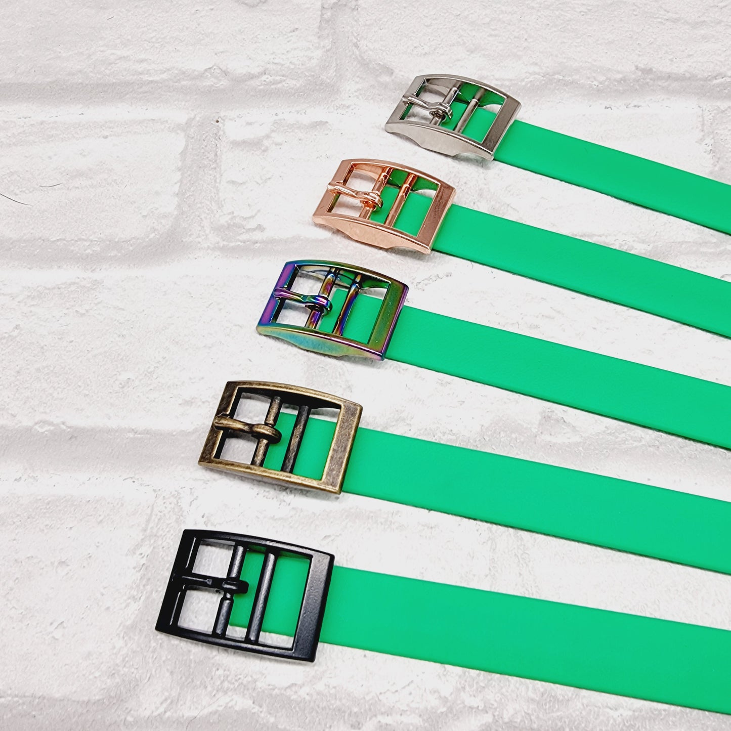 Neon Green Waterproof BioThane© Dog Collar
