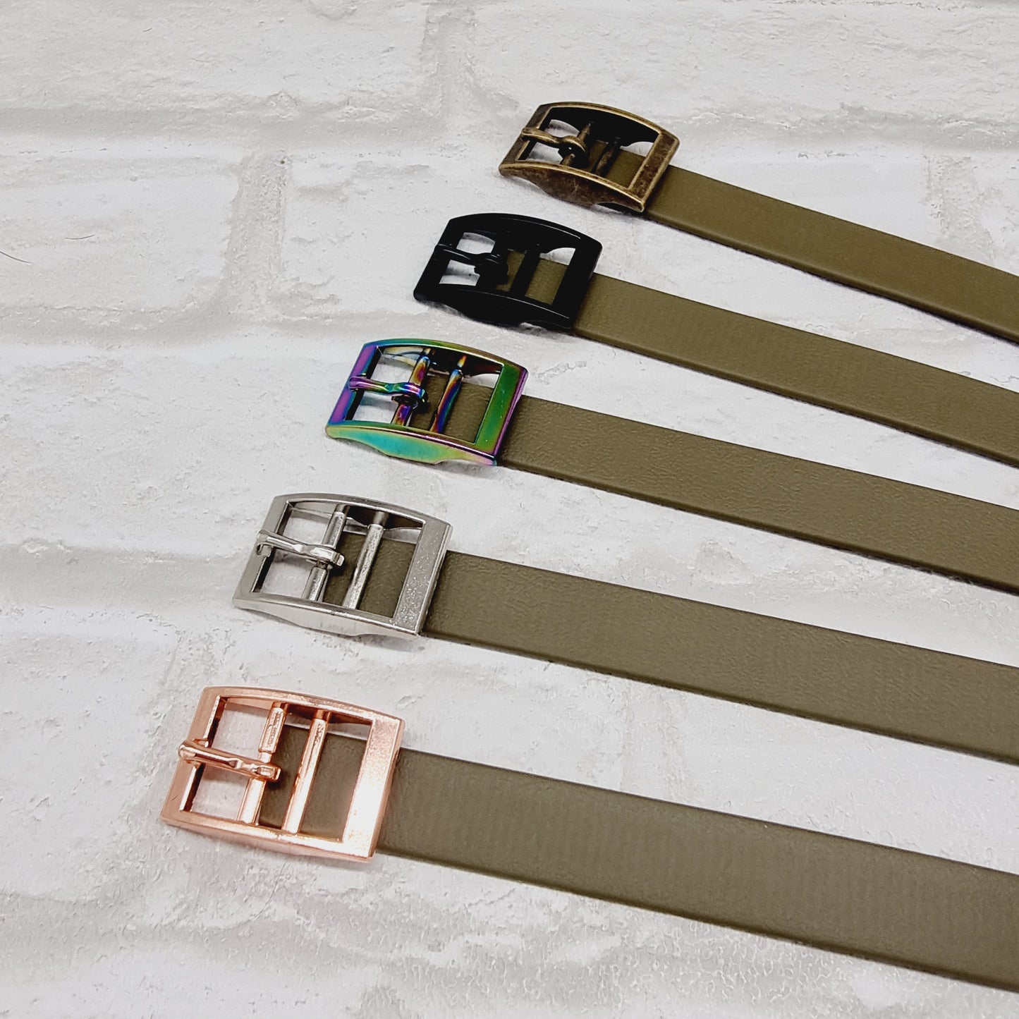 Olive Waterproof BioThane© Dog Collar